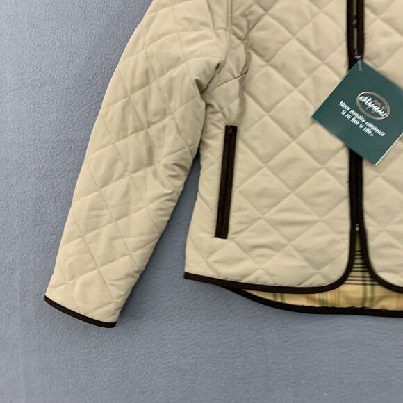 Le Chameau Jacket Womens Medium Beige Quilted Lined Zip Pockets Bastia BCV1425 - Picture 3 of 16
